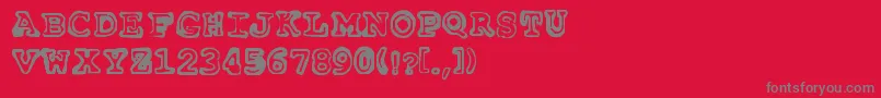 Insomnia Font – Gray Fonts on Red Background