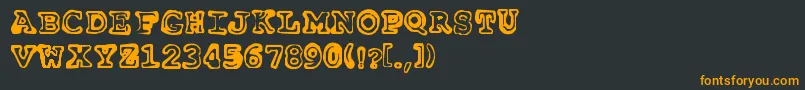 Insomnia Font – Orange Fonts on Black Background