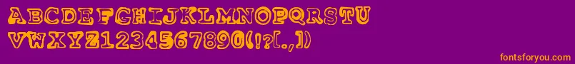 Insomnia Font – Orange Fonts on Purple Background