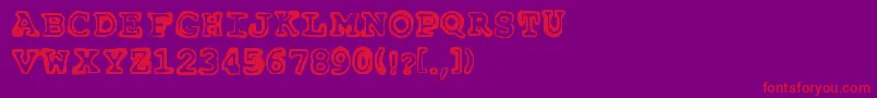 Insomnia Font – Red Fonts on Purple Background