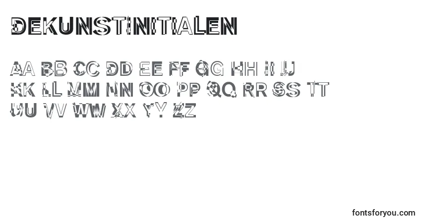 Шрифт DekunstInitialen – алфавит, цифры, специальные символы