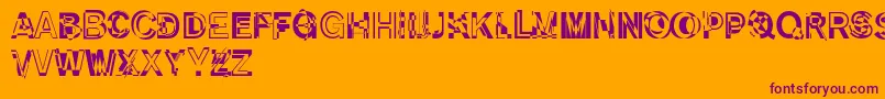 DekunstInitialen Font – Purple Fonts on Orange Background