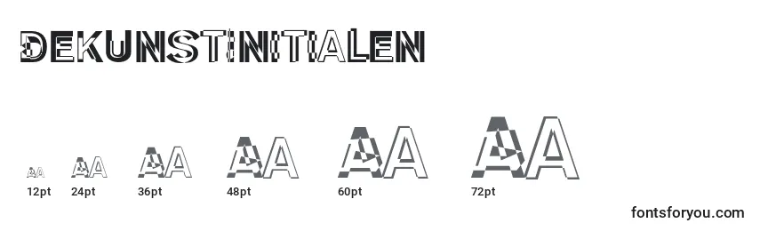 Размеры шрифта DekunstInitialen