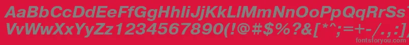 PrgCtt9 Font – Gray Fonts on Red Background