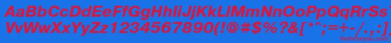 PrgCtt9 Font – Red Fonts on Blue Background