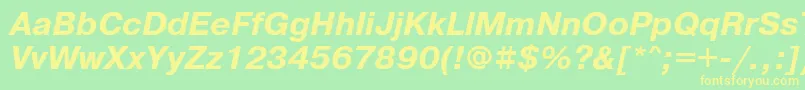 PrgCtt9 Font – Yellow Fonts on Green Background