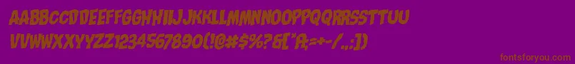 Nightmarealleyrotalic Font – Brown Fonts on Purple Background