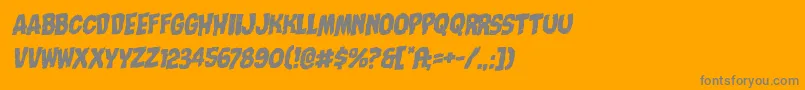 Nightmarealleyrotalic Font – Gray Fonts on Orange Background