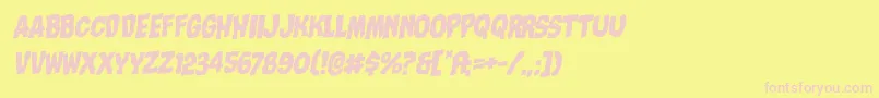 Nightmarealleyrotalic Font – Pink Fonts on Yellow Background