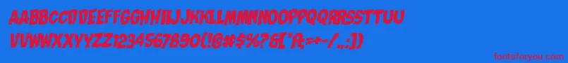 Nightmarealleyrotalic Font – Red Fonts on Blue Background