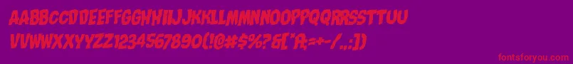 Nightmarealleyrotalic Font – Red Fonts on Purple Background