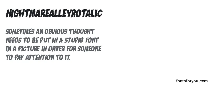 Nightmarealleyrotalic Font