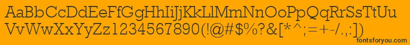 RockwellMtLight Font – Black Fonts on Orange Background