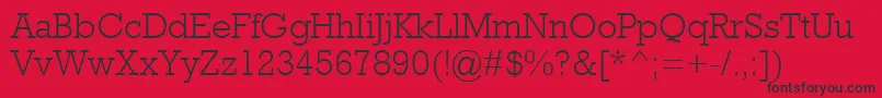 RockwellMtLight Font – Black Fonts on Red Background