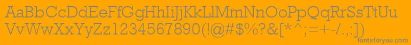 RockwellMtLight Font – Gray Fonts on Orange Background