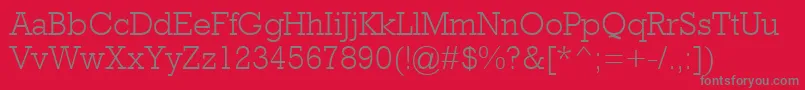 RockwellMtLight Font – Gray Fonts on Red Background