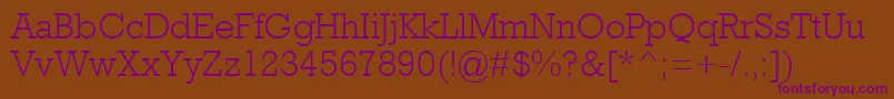 RockwellMtLight Font – Purple Fonts on Brown Background