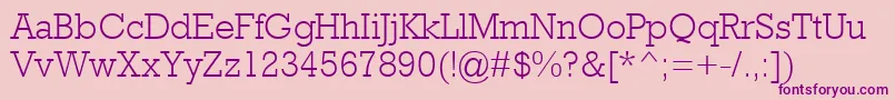 RockwellMtLight Font – Purple Fonts on Pink Background