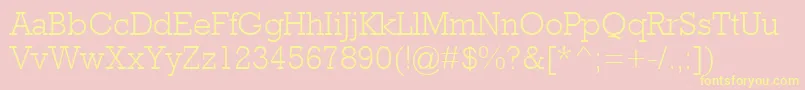 RockwellMtLight Font – Yellow Fonts on Pink Background