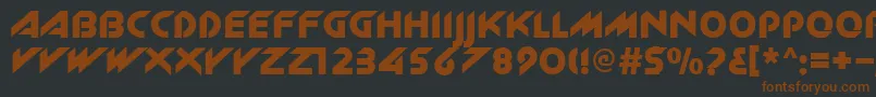Zlk-fontti – ruskeat fontit mustalla taustalla