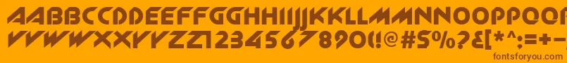 Zlk Font – Brown Fonts on Orange Background
