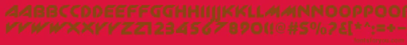 Zlk Font – Brown Fonts on Red Background