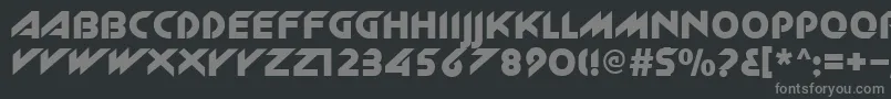 Zlk Font – Gray Fonts on Black Background