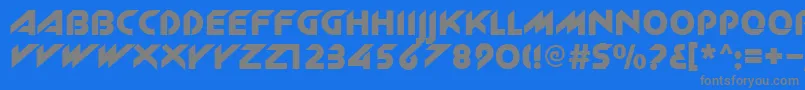 フォントZlk – 青い背景に灰色の文字