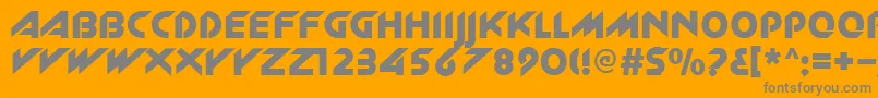 Zlk Font – Gray Fonts on Orange Background