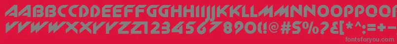 フォントZlk – 赤い背景に灰色の文字