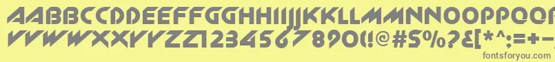 Zlk Font – Gray Fonts on Yellow Background