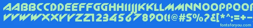 Zlk Font – Green Fonts on Blue Background
