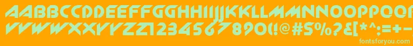 Zlk Font – Green Fonts on Orange Background