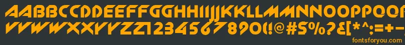 Zlk Font – Orange Fonts on Black Background