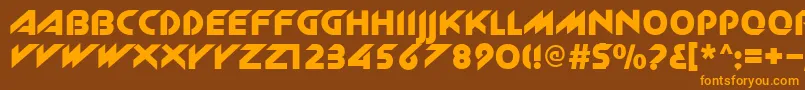 Шрифт Zlk – оранжевые шрифты на коричневом фоне
