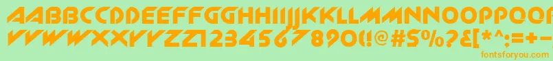 Zlk Font – Orange Fonts on Green Background
