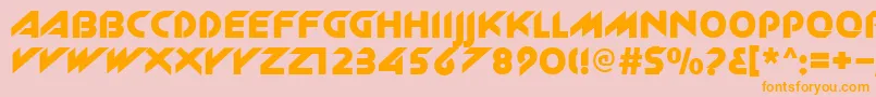Zlk Font – Orange Fonts on Pink Background