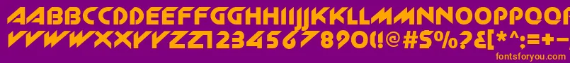 Zlk Font – Orange Fonts on Purple Background