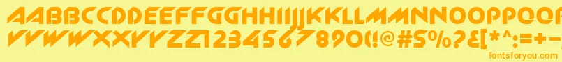 Zlk Font – Orange Fonts on Yellow Background