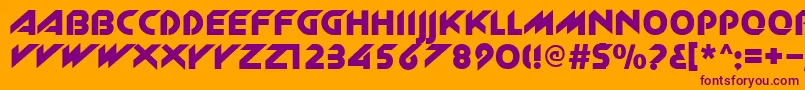 Zlk-fontti – violetit fontit oranssilla taustalla