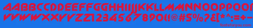Zlk Font – Red Fonts on Blue Background