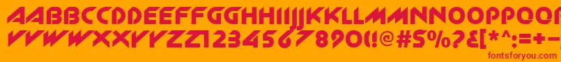 Zlk Font – Red Fonts on Orange Background