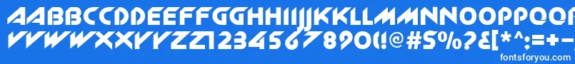 Zlk Font – White Fonts on Blue Background