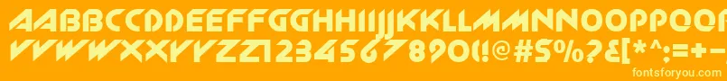 Zlk Font – Yellow Fonts on Orange Background