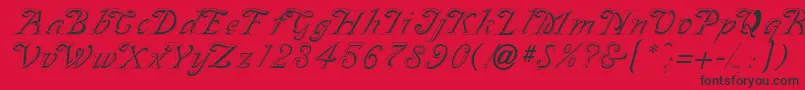 GeSilvette Font – Black Fonts on Red Background