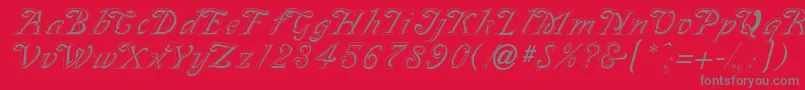 GeSilvette Font – Gray Fonts on Red Background