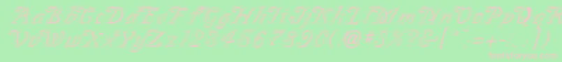 GeSilvette Font – Pink Fonts on Green Background