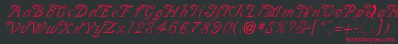 GeSilvette Font – Red Fonts on Black Background