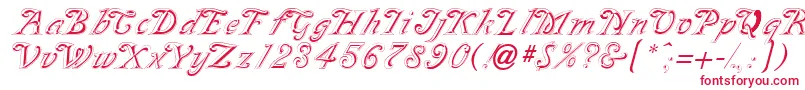 GeSilvette Font – Red Fonts on White Background