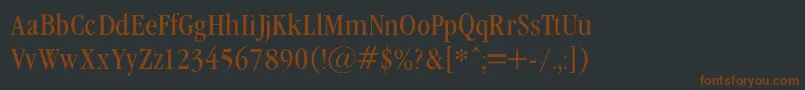Шрифт GaramondCondencedNormal – коричневые шрифты на чёрном фоне